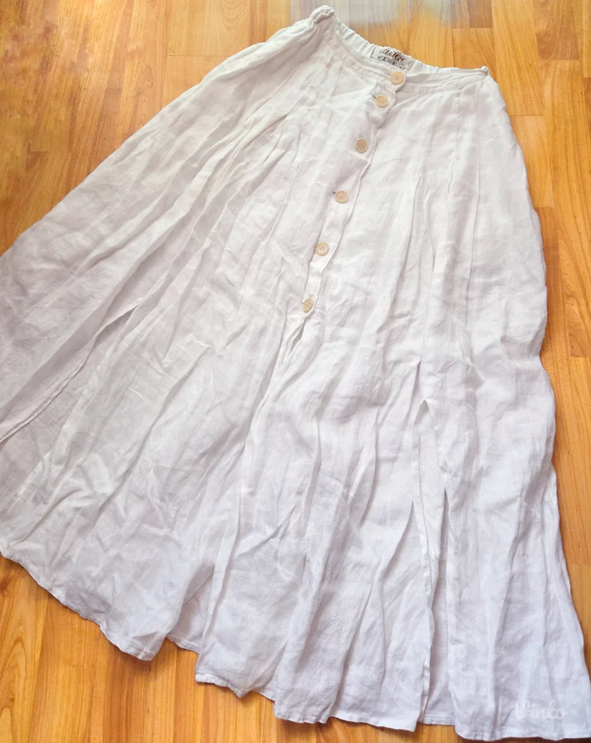 Vilinska maxi lanena suknja