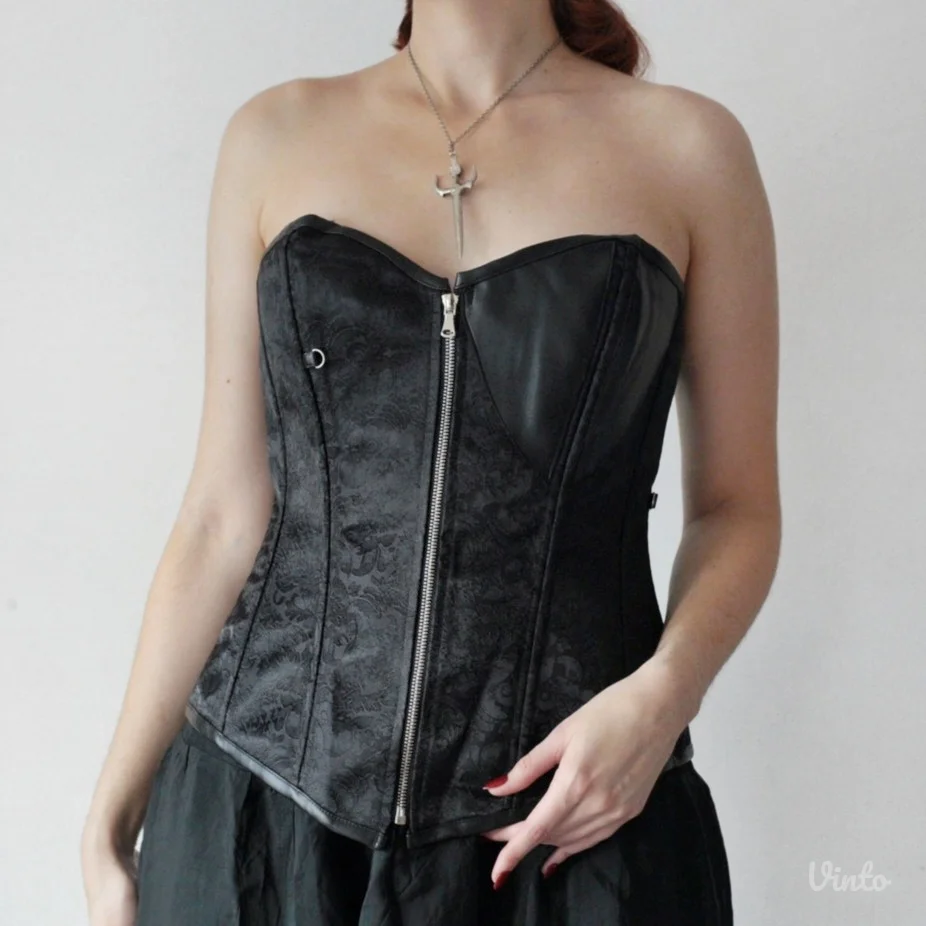 Overbust punk zip corset XL-XXL