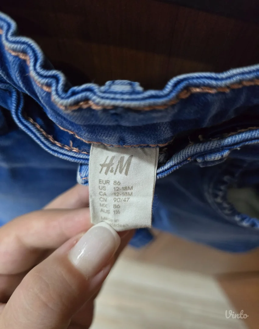 H&M teksas šorc za devojčice – veličina 86 (12–18 meseci)
