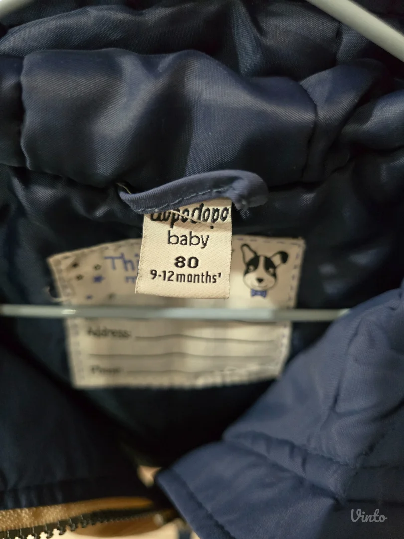 Takko Dopodopo jakna za bebe sa kapuljačom – veličina 80 (9–12 meseci)