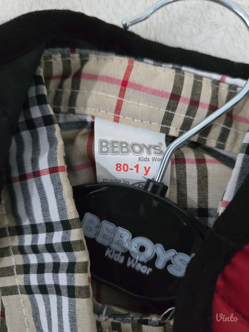 Komplet za dečaka – košulja, prsluk i farmerke – veličina 80 (1 godina)