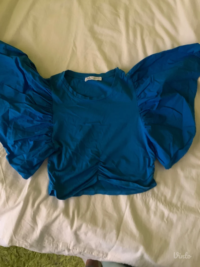 Plava crap top majica