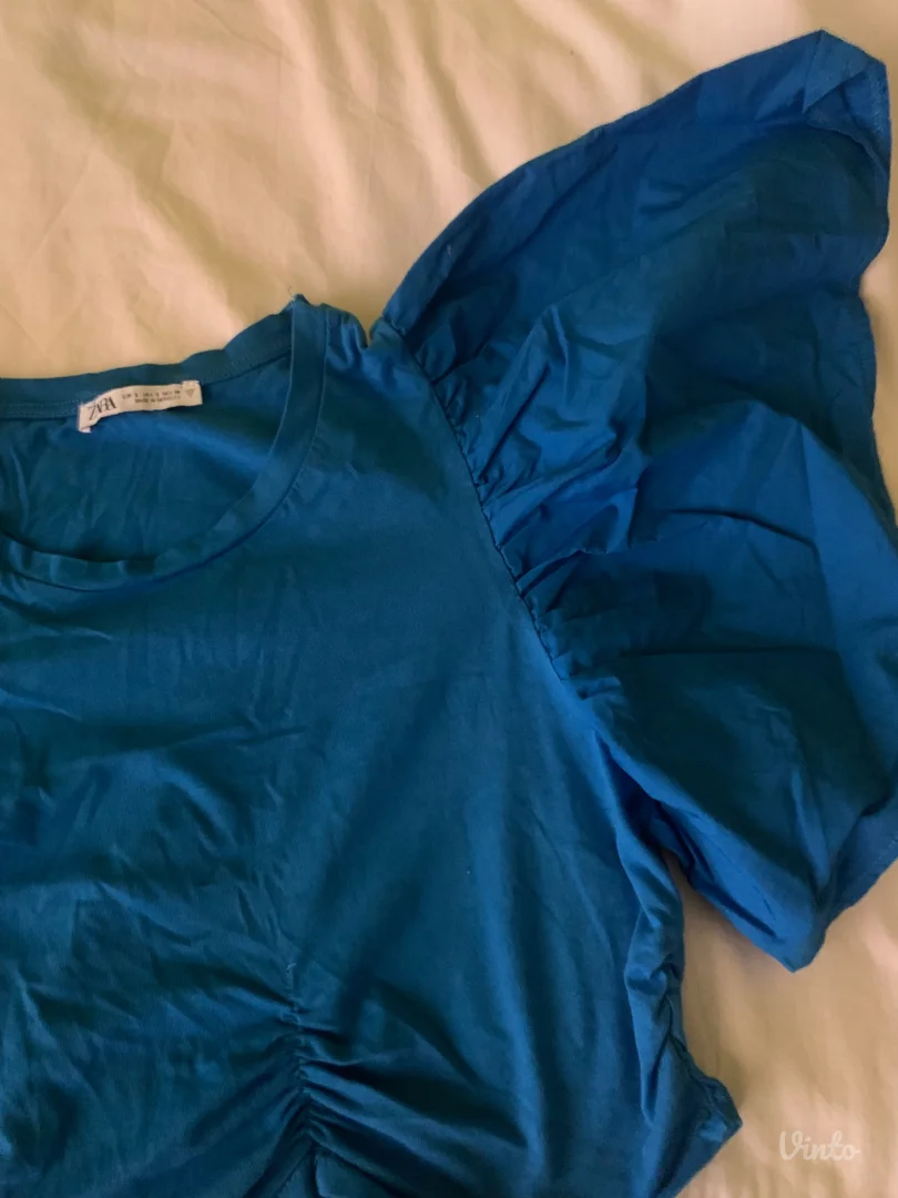 Plava crap top majica