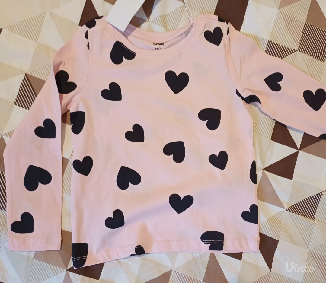 3 majice dugih rukava za devojčicu 4/5 godina (NOVO)