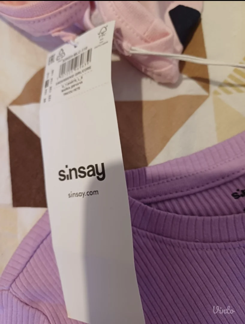 3 majice dugih rukava za devojčicu 4/5 godina (NOVO)