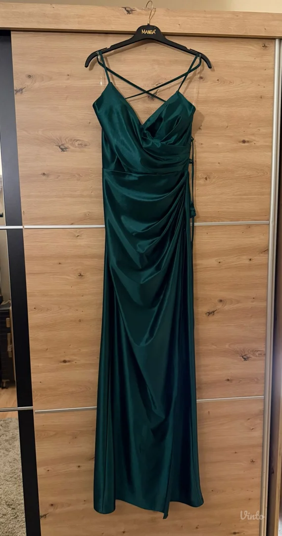 Zelena dugačka svečana haljina