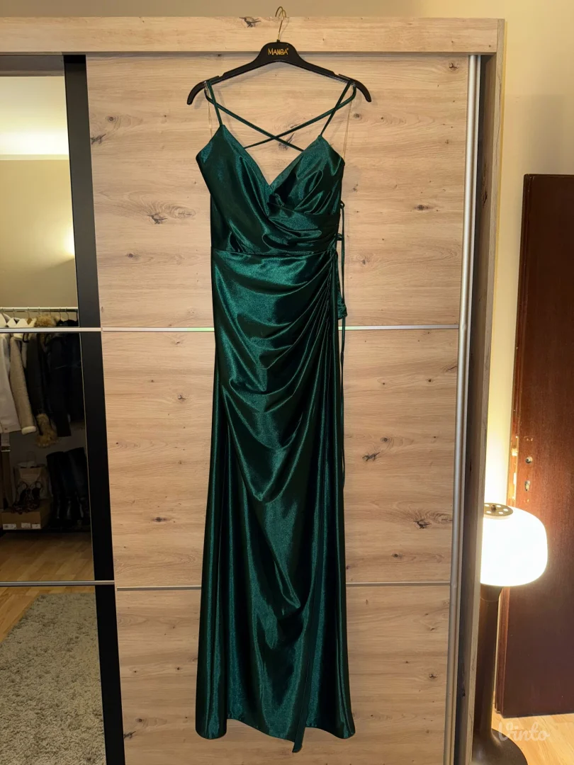 Zelena dugačka svečana haljina