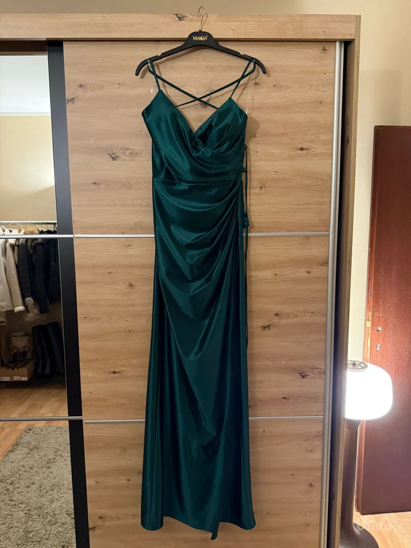 Zelena dugačka svečana haljina