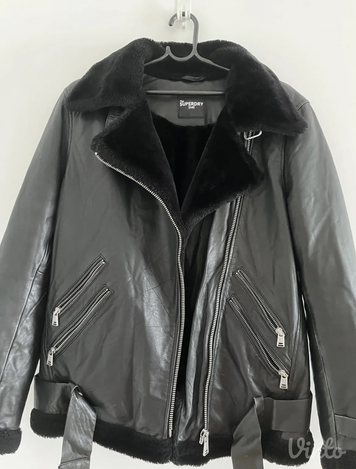 Koža-krzno, aviator bunda za zimu - SUPERDRY original