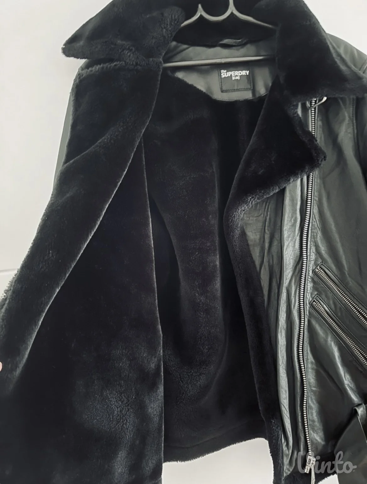 Koža-krzno, aviator bunda za zimu - SUPERDRY original