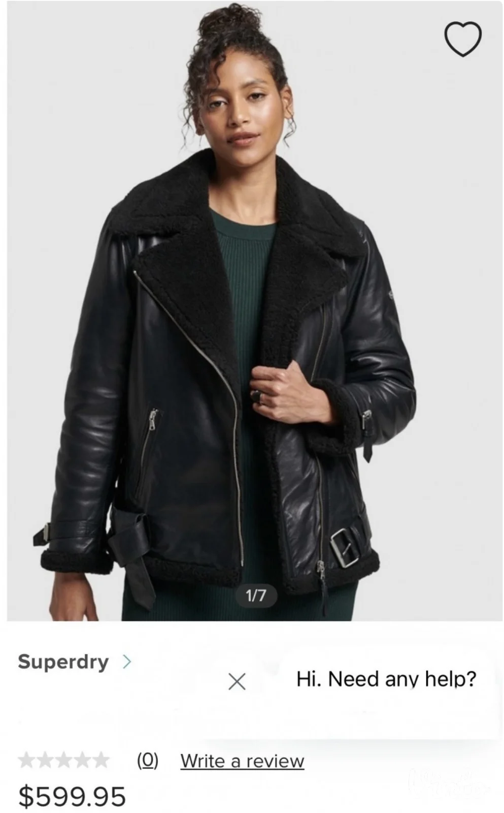 Koža-krzno, aviator bunda za zimu - SUPERDRY original