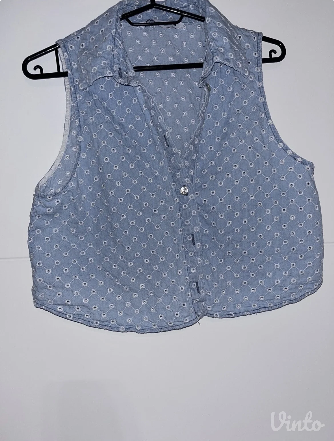 Košulja kratki crop model - sa vezom Zara