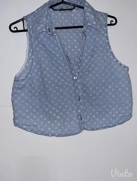 Košulja kratki crop model - sa vezom Zara