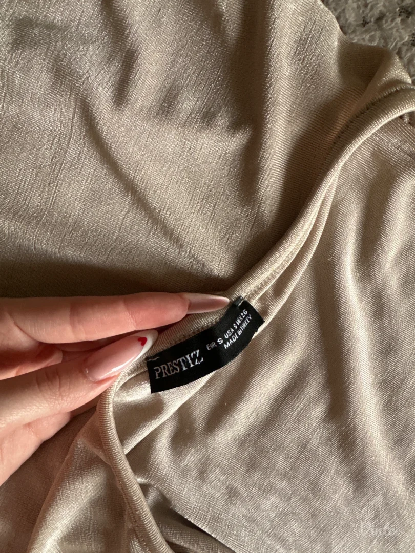 Prestiž bež kratka haljina golih ledja