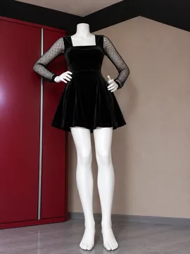 Gothic plišana haljina