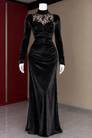 Gothic plišana haljina