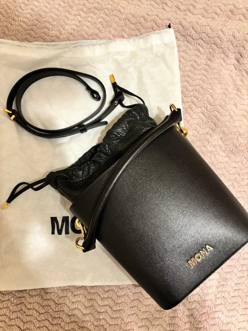 Mona kozna bucket torba