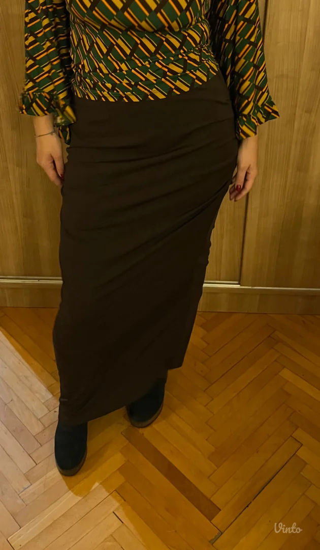 Braon dugačka suknja