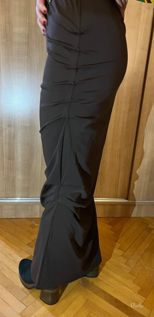 Braon dugačka suknja