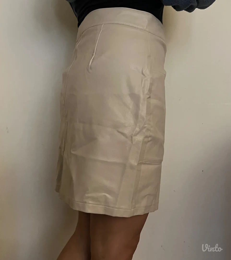 Kožna suknja Reserved - Sa etiketom