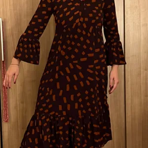 Asimetrična, braon haljina - NOVO!