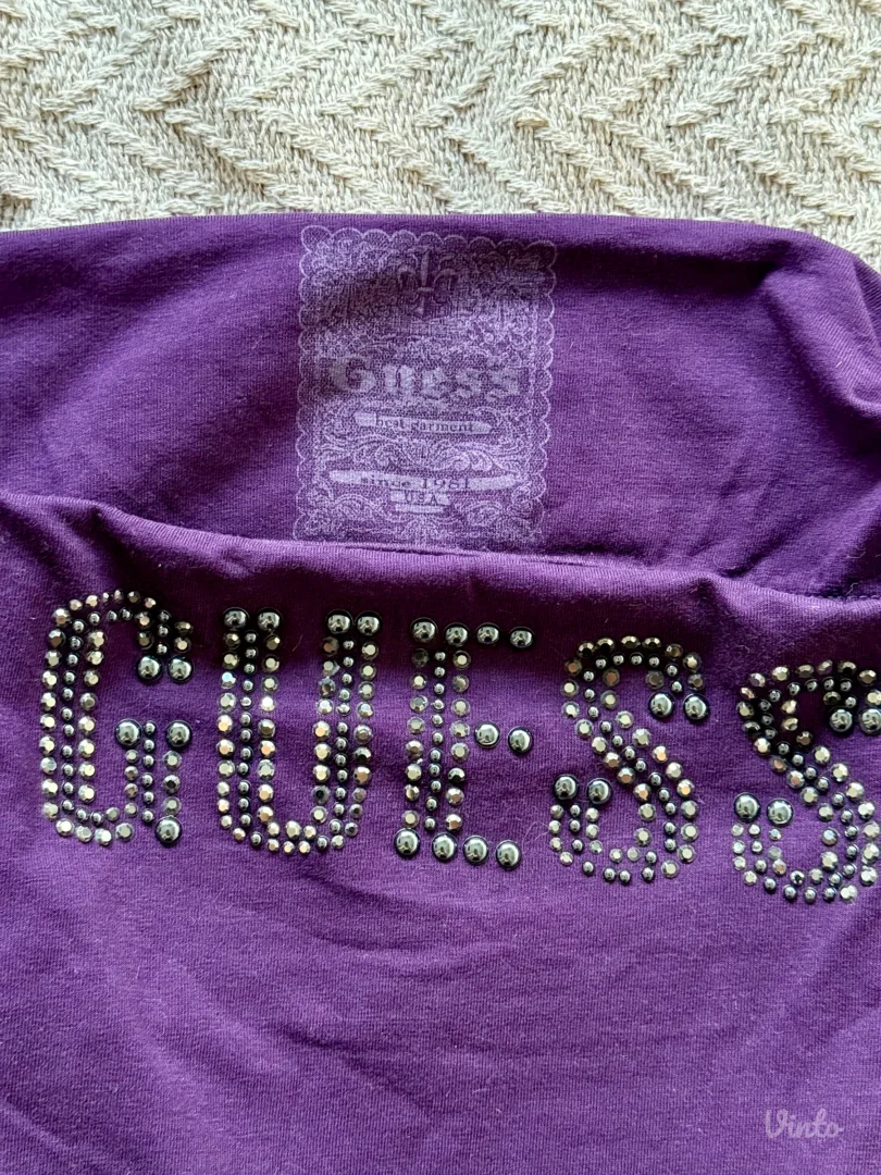 y2k ljubičasti Guess top