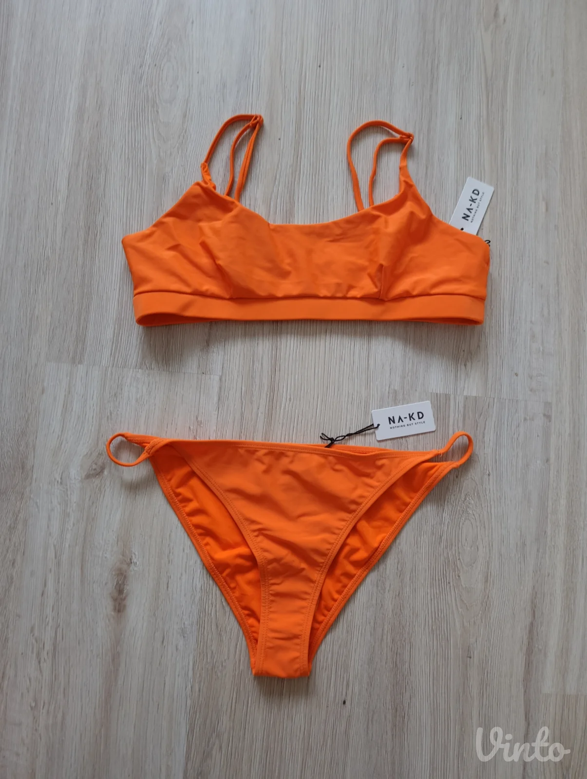 NA-KD ženski bikini set jarko narandžaste boje