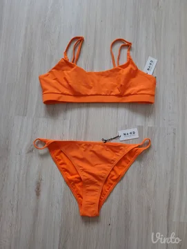 NA-KD ženski bikini set jarko narandžaste boje