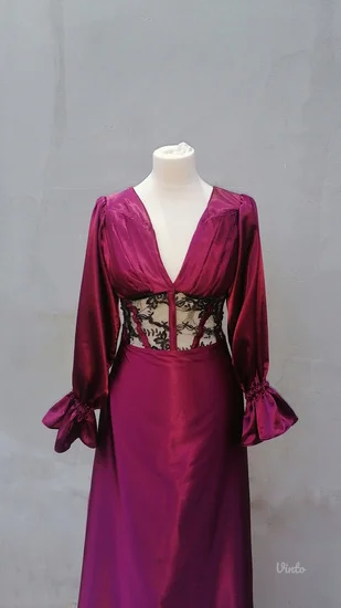 HALJINA SATEN bordo vel. XS-S