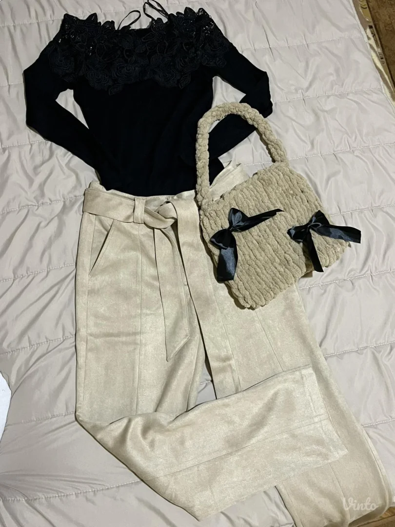 KOMPLET pantalone, dzemper i torba