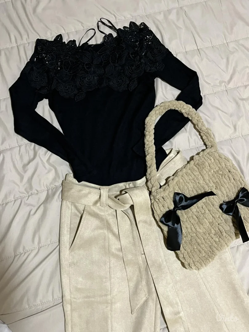 KOMPLET pantalone, dzemper i torba