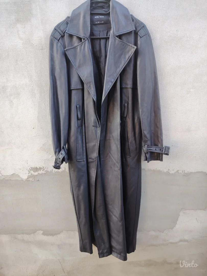 SINSAY mantil crni kožni VEL. XS