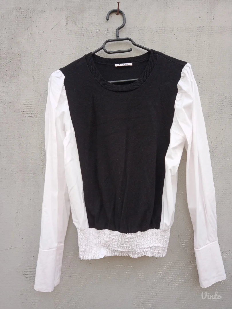 ORSAY BLUZA DZEMPER crno beli VEL.S