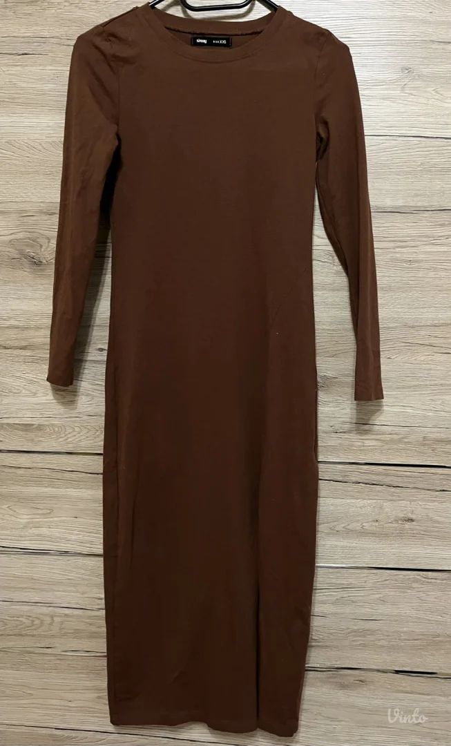 SINSAY haljina braon pamucna VEL.XS