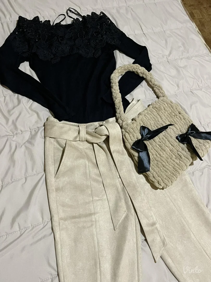 KOMPLET pantalone, dzemper i torba