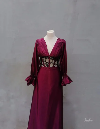 HALJINA SATEN bordo vel. XS-S