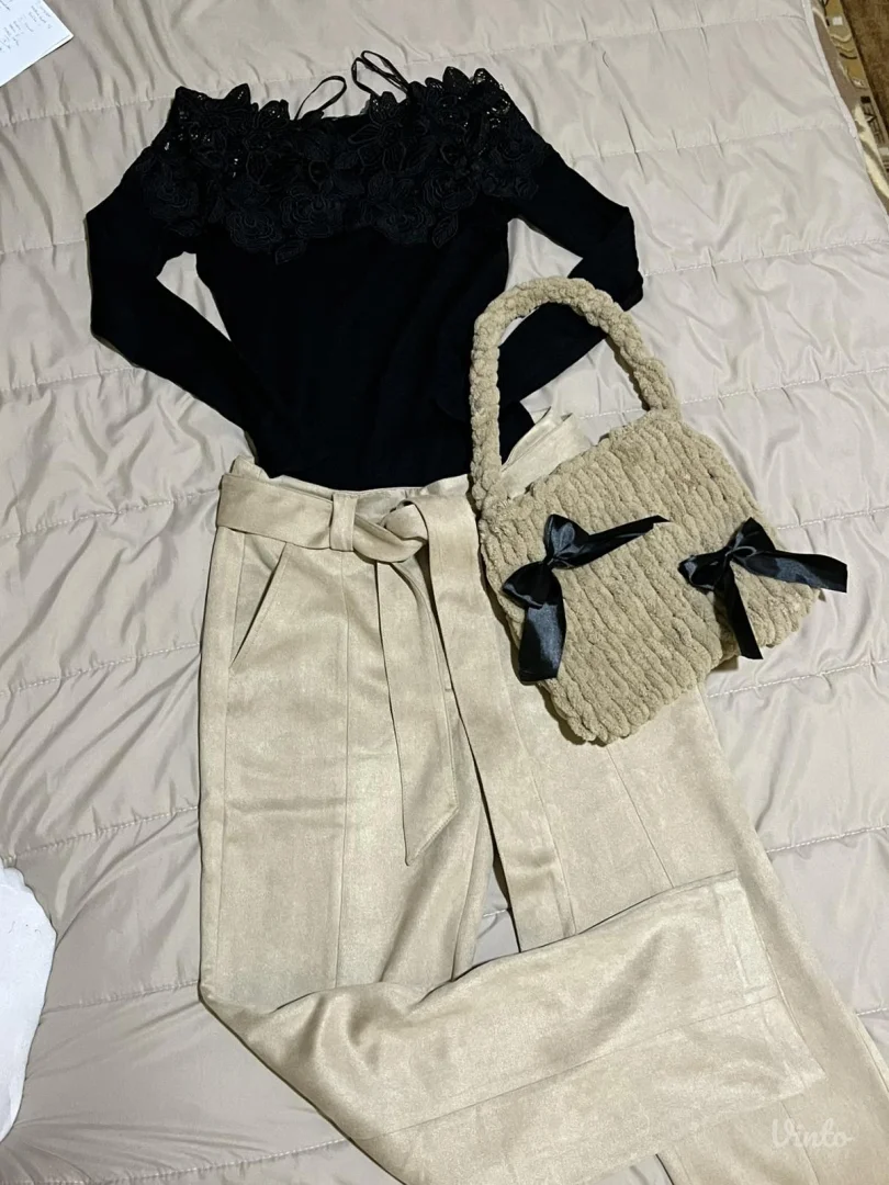 KOMPLET pantalone, dzemper i torba