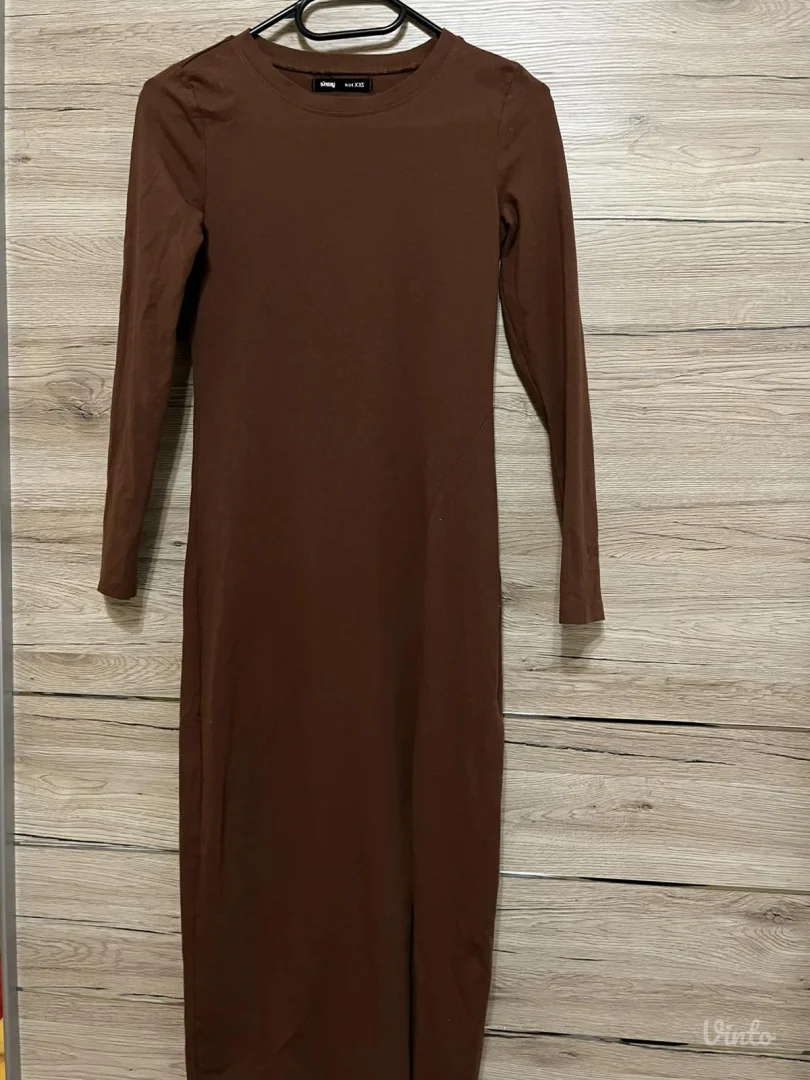 SINSAY haljina braon pamucna VEL.XS