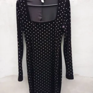 H&M HALJINA plisana crna VEL.M