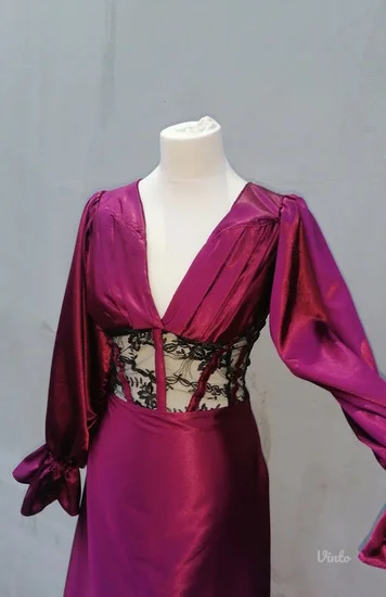 HALJINA SATEN bordo vel. XS-S