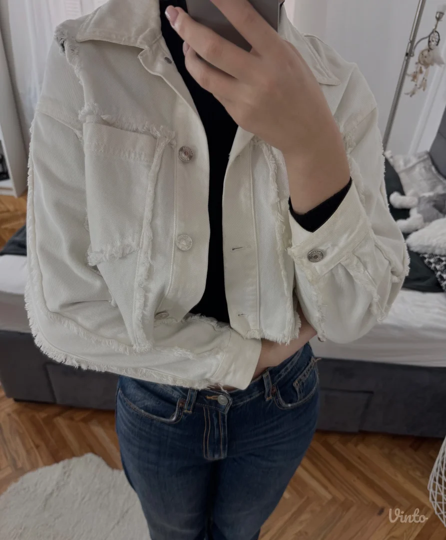 Bela teksas jakna - Bershka