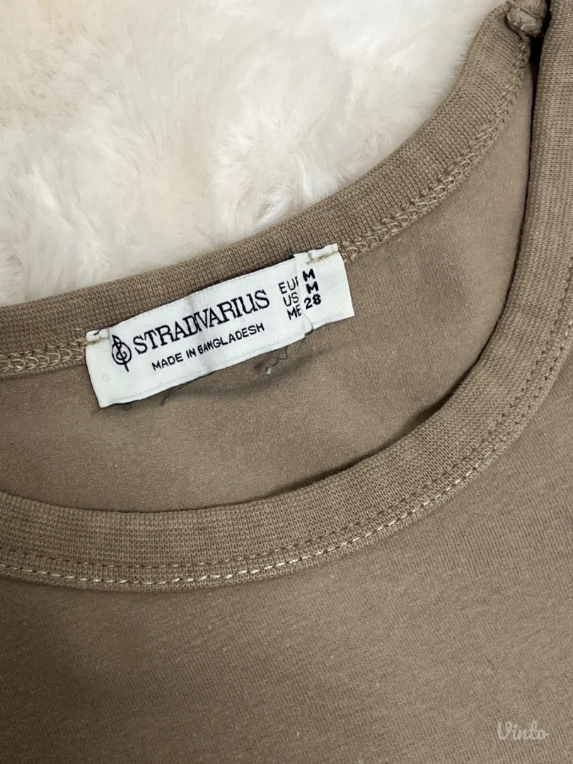 Stradivarius- braon crop top