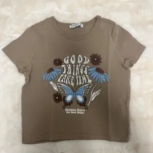 Stradivarius- braon crop top