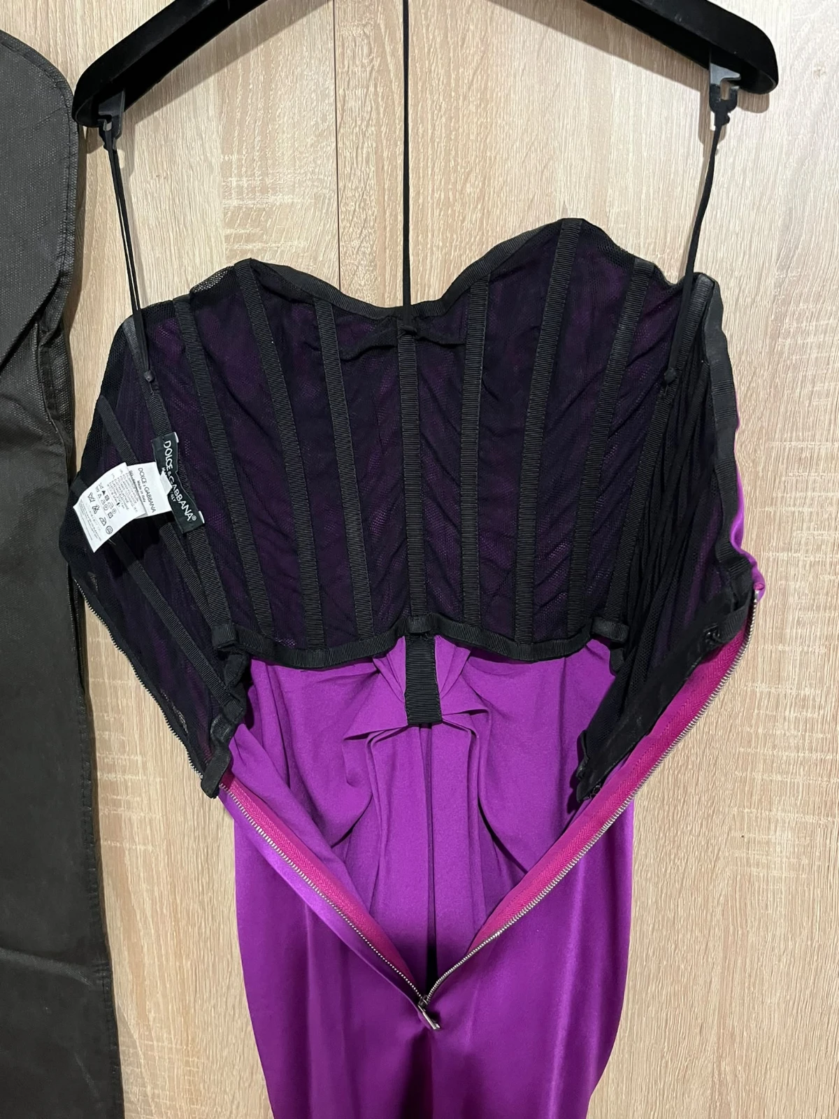Dolce&Gabbana original purple strapless silk mini dress size 38