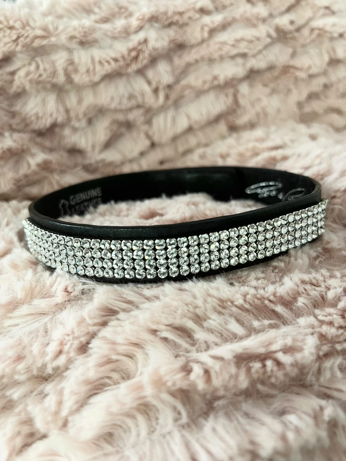 Cango&Rinaldi Swarovski original choker leather neclace