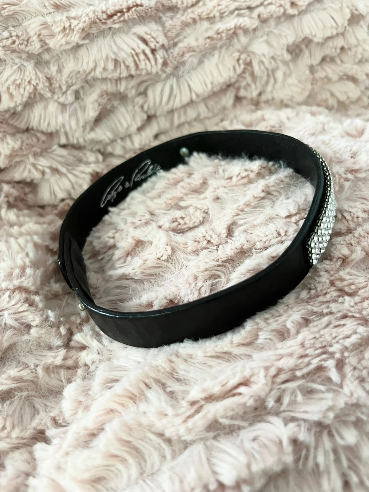 Cango&Rinaldi Swarovski original choker leather neclace
