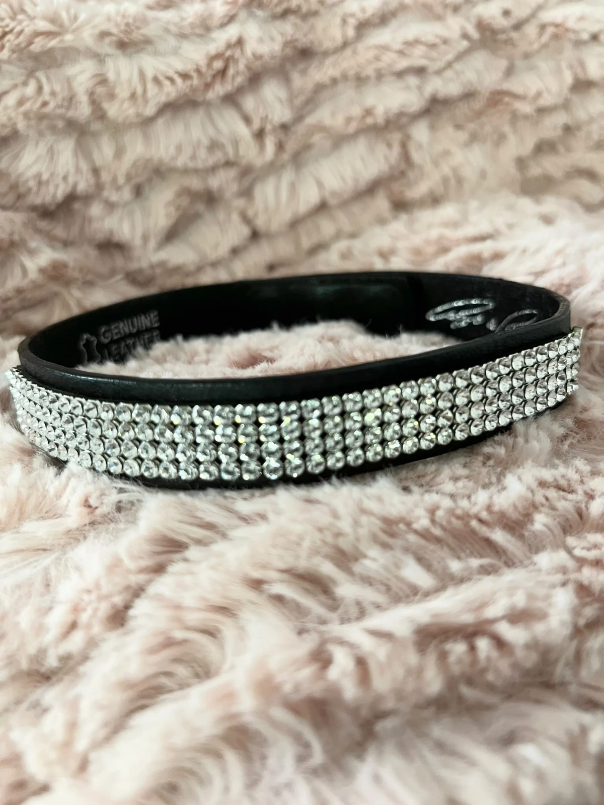 Cango&Rinaldi Swarovski original choker leather neclace