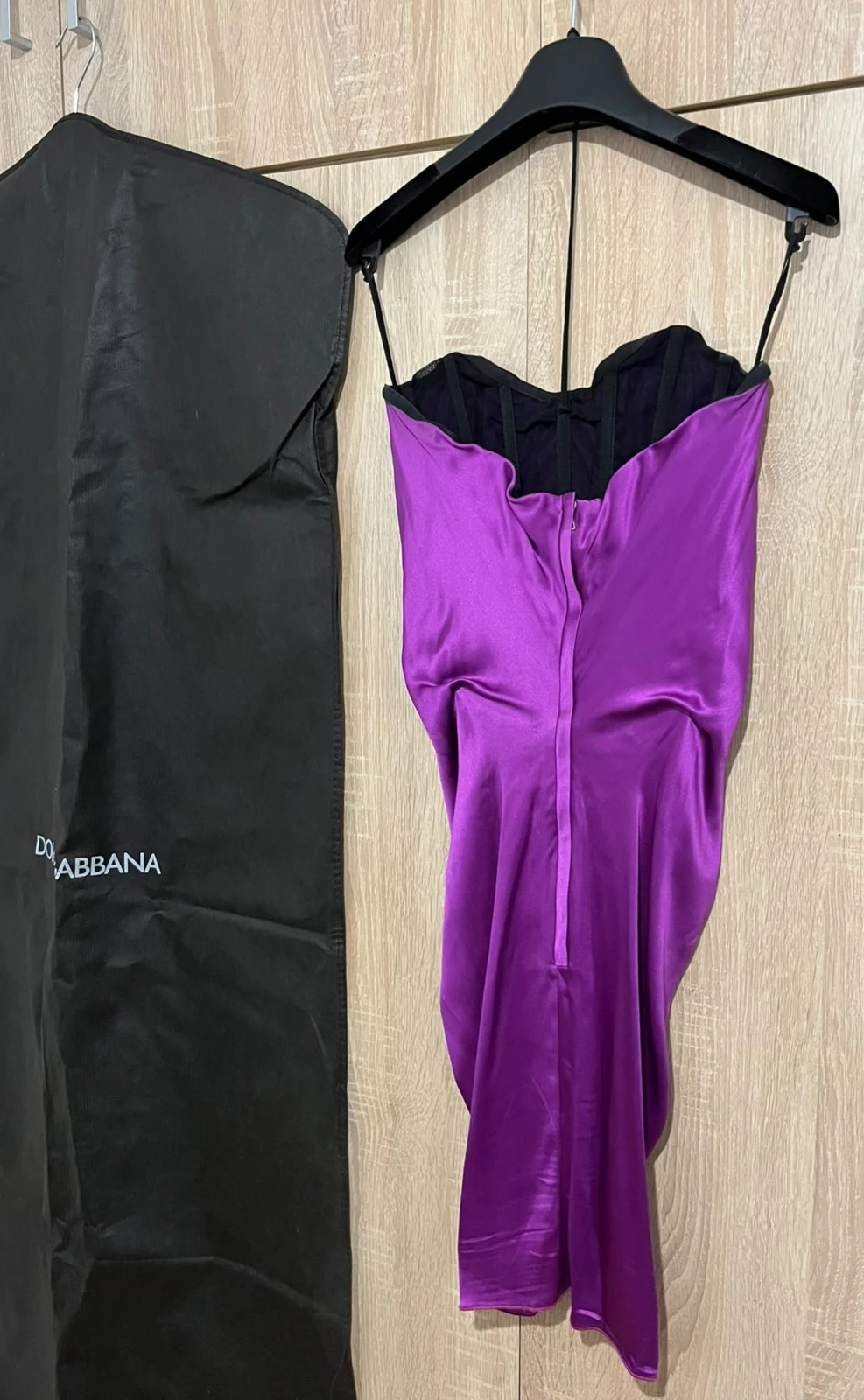 Dolce&Gabbana original purple strapless silk mini dress size 38