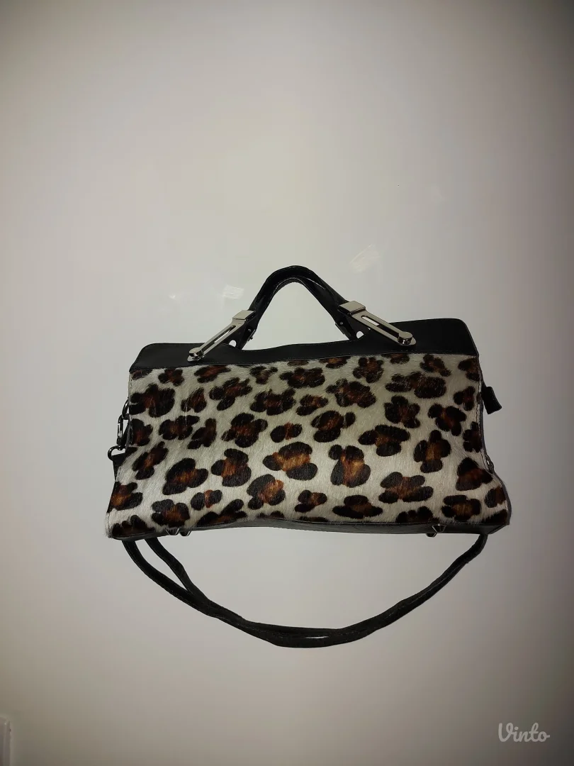 Animal print kožna tašna