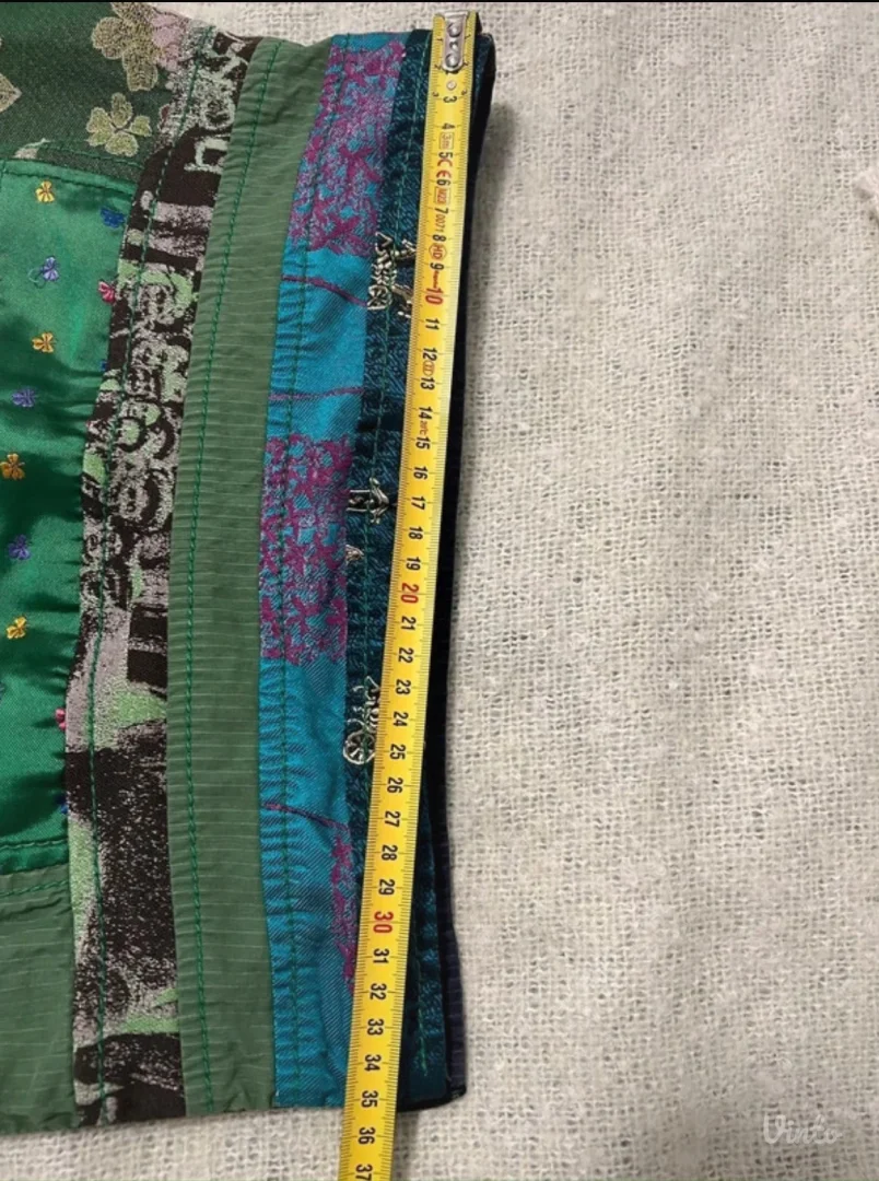 Desigual patchwork suknja L/40 zelena multikolor